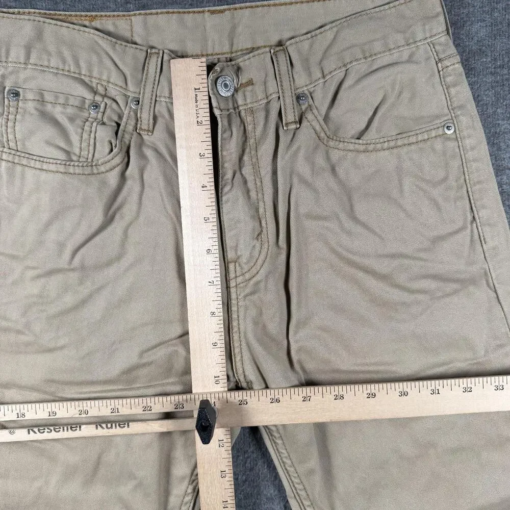 Levis 508 Jeans Mens 29x29 Beige Tapered Leg Regular Fit Denim Casual Pants